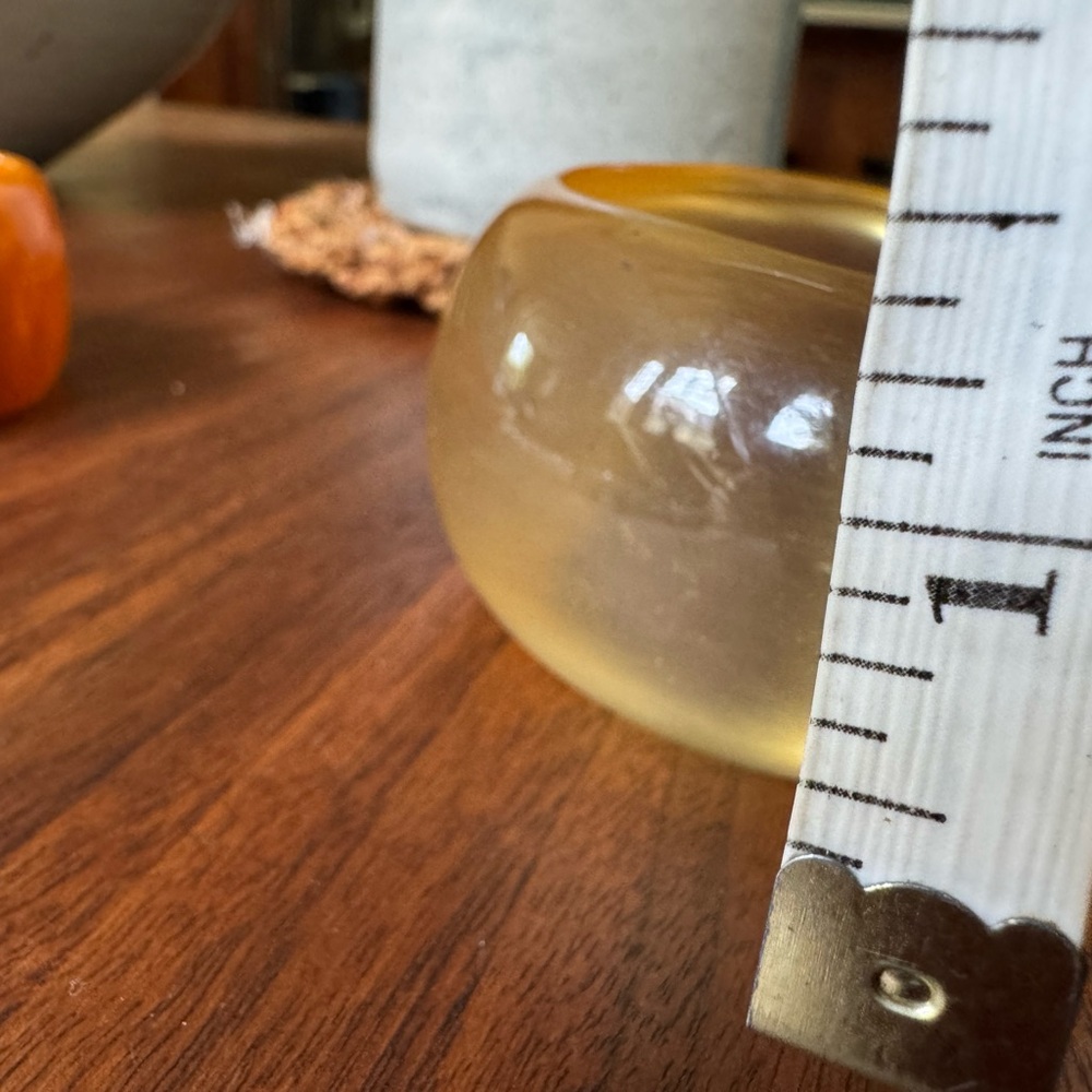 Translucent Yellow Bangle Bracelet - Picture 4 of 4